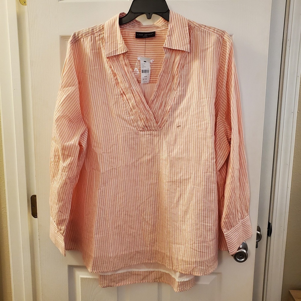 Lane Bryant sz 26/28 pullover striped top tunic NWT career office casual comfort